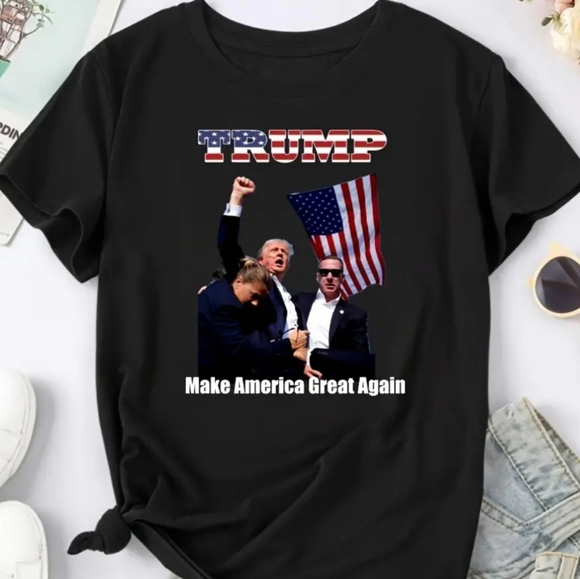TRUMP fist pump MAGA Tshirt. Any color/size Unisex MADE IN USA - Picture 1 of 6